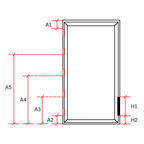 Aluminum Glass Doors - Black Frame Reeded Glass